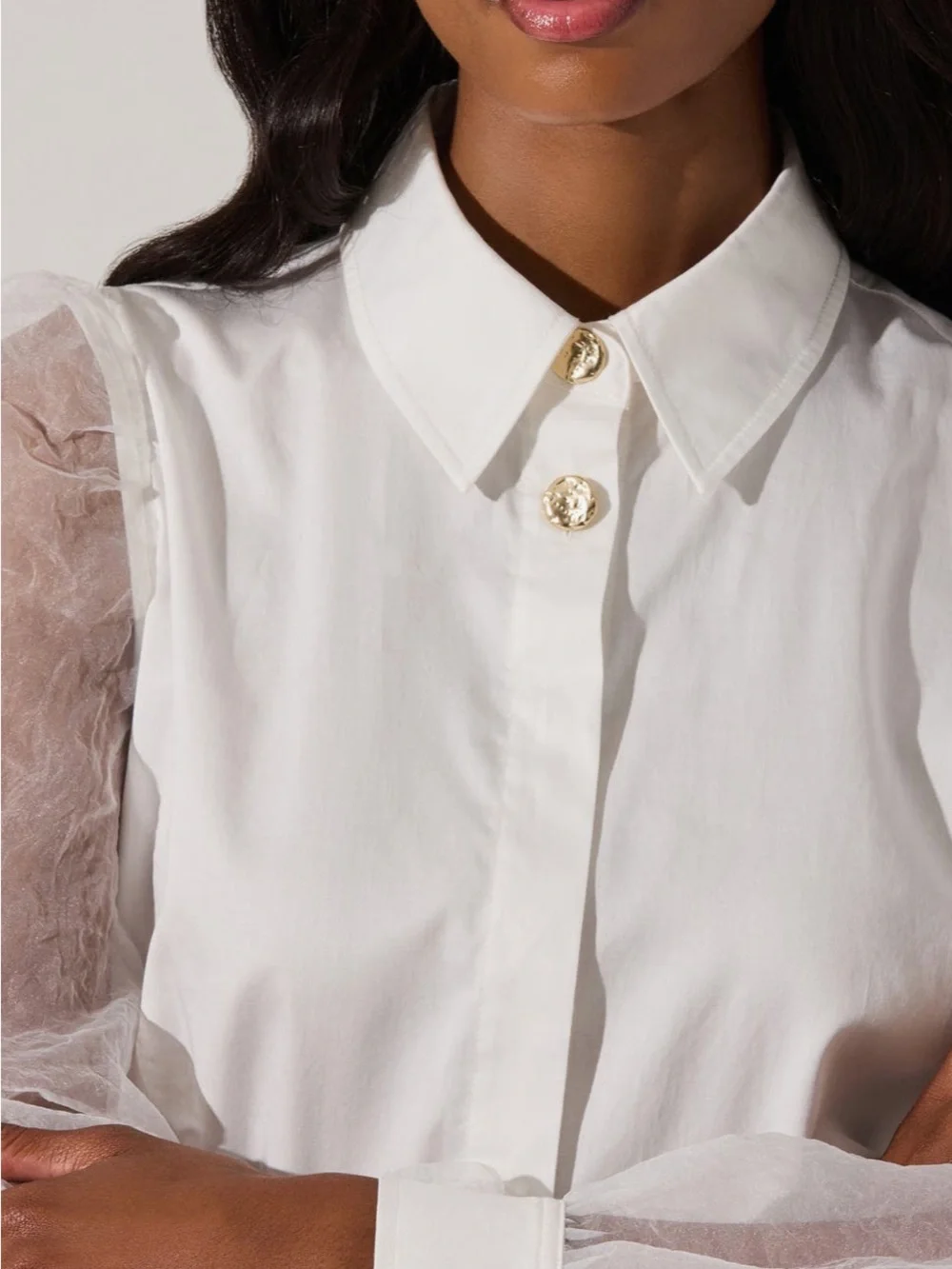 ✨ NEW WITH TAGS | ASTR the Label Organza Puff Sleeve Blouse